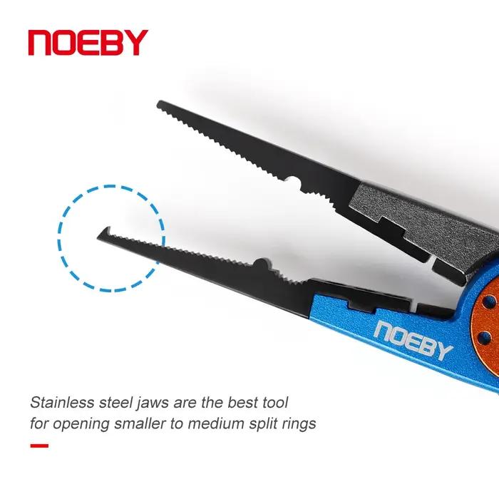 NOEBY pince de pêche en acier inoxydable anneau fendu multifonctionnel enlever les crochets outil pi