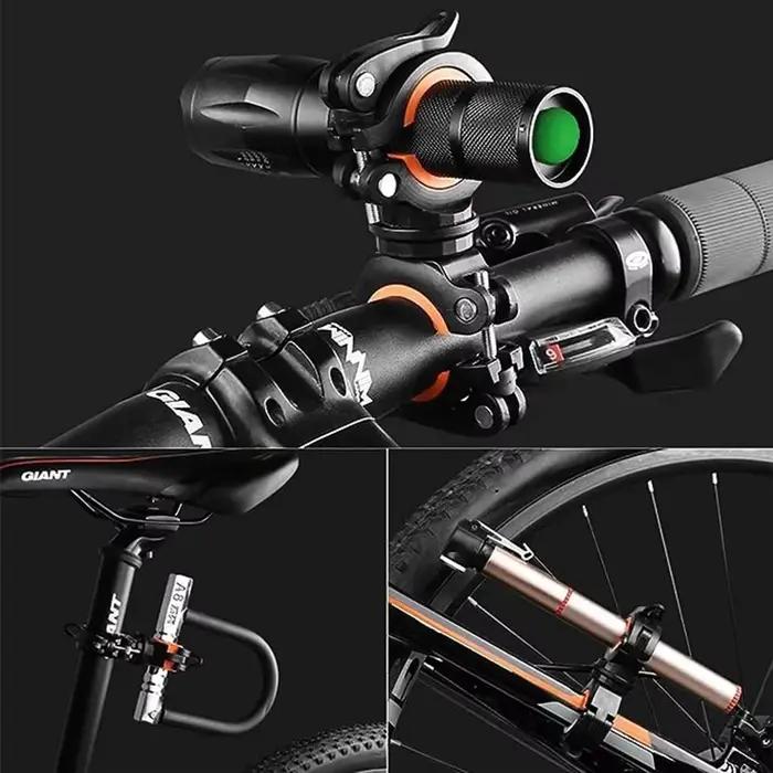 Support de lampe frontale pour vélo de montagne clip de fixation pour randonnées nocturnes sécurité visibilité améliorée exploration de nuit