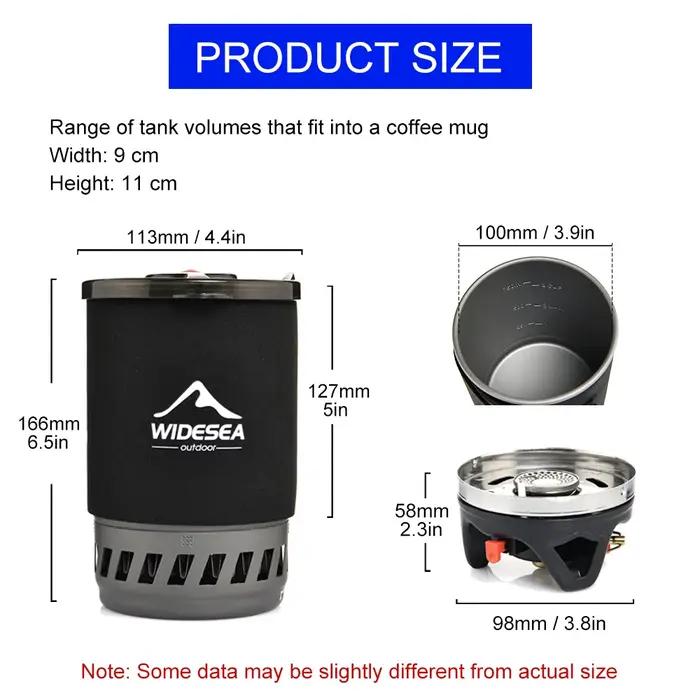 Widesea système de cuisine de Camping avec échange de chaleur cuisinière à gaz d'extérieur brûleur à