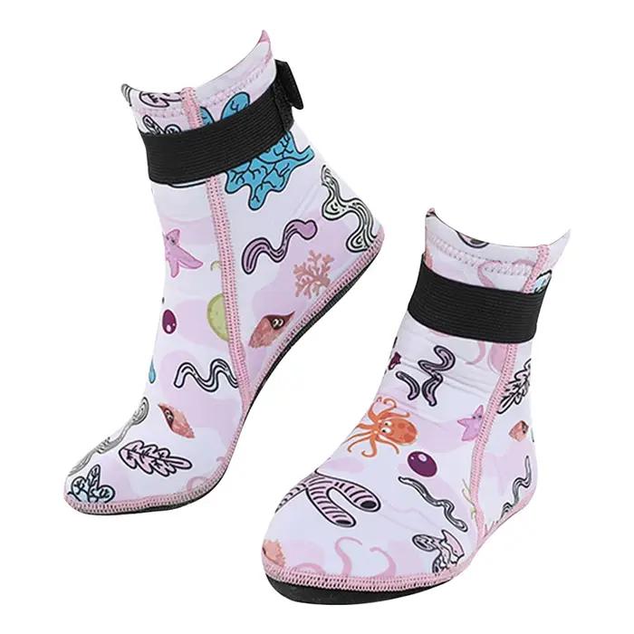 Chaussettes d'eau en néoprène pour enfants, anti-aldes, bottes de plongée réglables, bottes de plong
