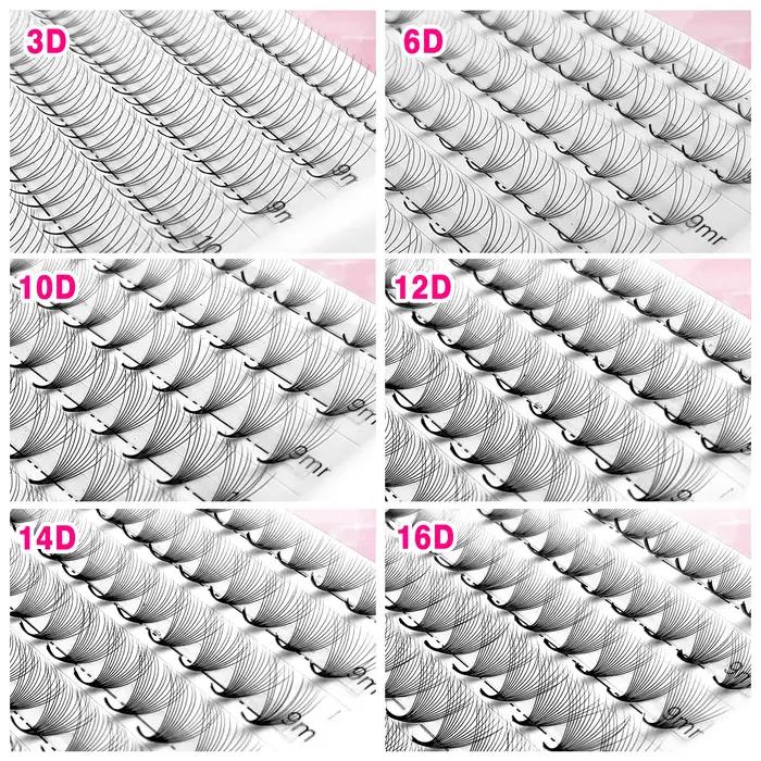 CoMango wispy base pointue préfabriqué russe volume ventilateurs 3D 6D 10D 12D 14D 16D extension de