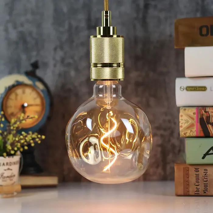 TIANFAN-Ampoule LED vintage Edison G125, grande pierre de forme spéciale, 4W, variable, 110V, 220V,