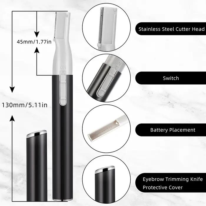 Tondeuse Mini rasoir électrique pour sourcils, épilateur pour le visage et le cou, flou, lèvres, cor