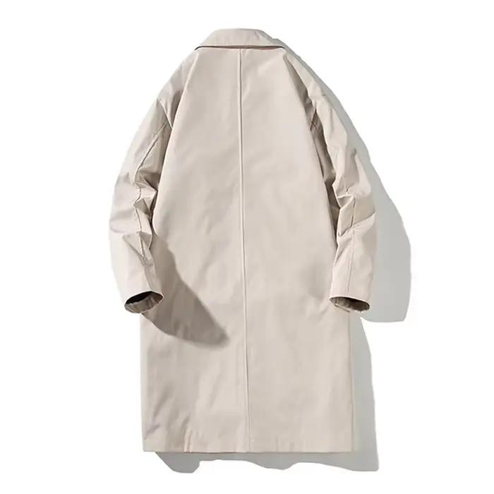 Trench décontracté à col rabattu pour homme, coupe-vent, surdimensionné, à la mode, nouvelle collect