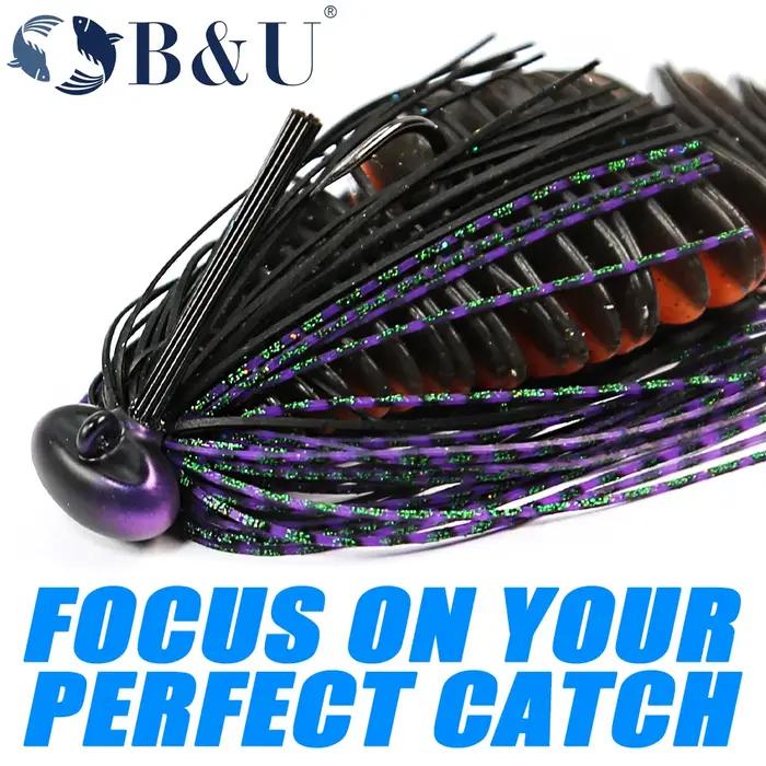 B & U 1pc 3/8oz 1/2oz basse sans mauvaises herbes gabarit de Football en caoutchouc de Silicone jig