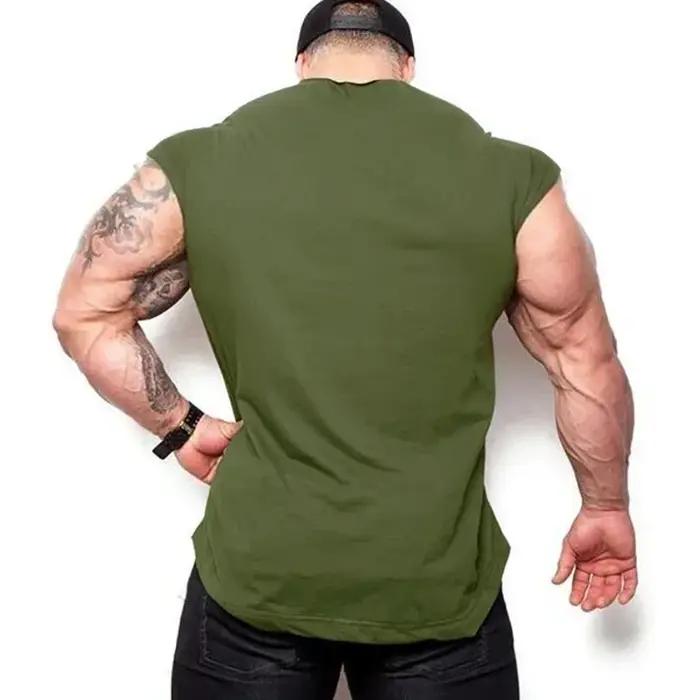 T-shirts d'été sans manches en coton respirant, gilets de Sport, de course, de musculation, d'entraî