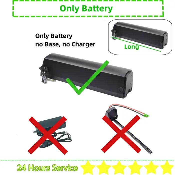 Batterie pour vélo électrique, 36V, 7,8 Ah, 8,8 Ah, 10Ah, 10,4 Ah, 10,5 Ah, 12,8 Ah, 14Ah, avec char