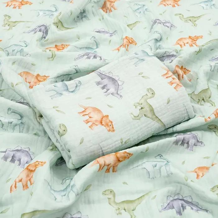 Kangobaby # Ma vie douce # Couverture en mousseline 100% coton pour bébé, serviette de bain pour b