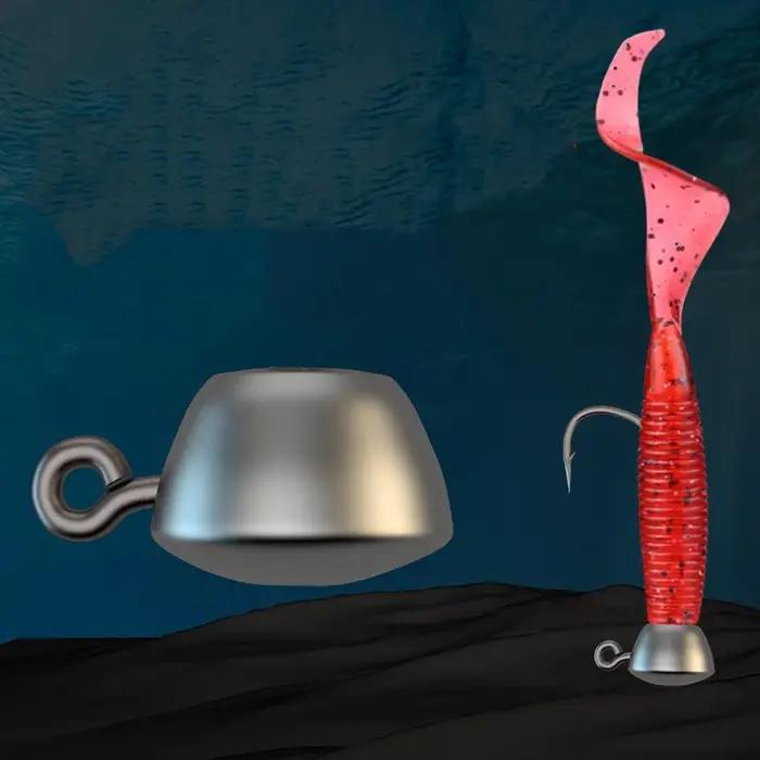 Hameçon de pêche à tête de gabarit NED, solide, Anti-chute, support auxiliaire, poisson mandarin, pl