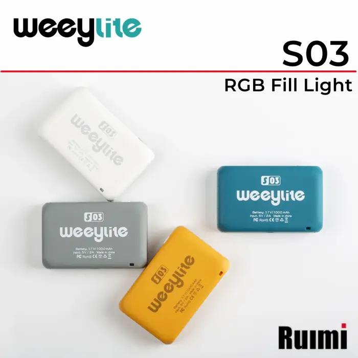Lampe vidéo LED Weeylite S03 RGB, mini, portable, de poche, pour photographie, contrôle par applicat