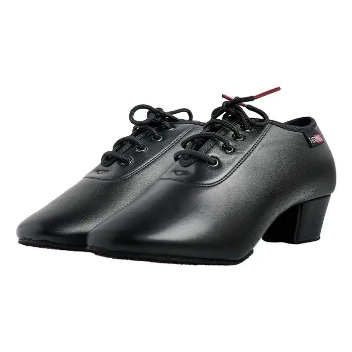 Hommes chaussures de danse latine garçons noir talons bas chaussures de danse de salon Tango Salsa R
