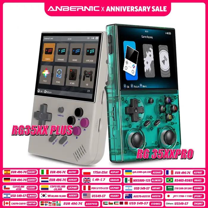 ANBERNIC 64 Bit RG 35XXPRO RG35XX PLUS Console de jeu rétro portable avec 64 Go de mémoire intégrée,