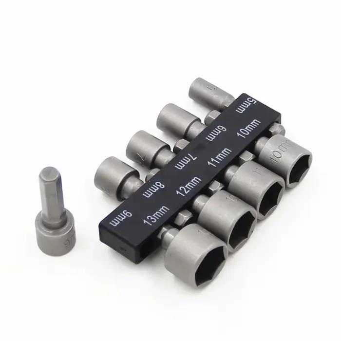 Jeu d'outils d'insertion de tournevis à poignée hexagonale, extension de douille, pneumatique, injus
