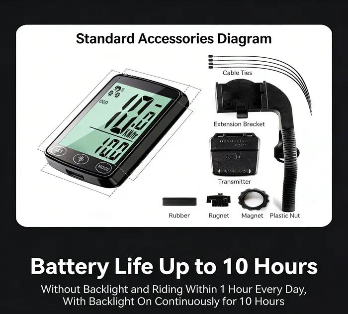 Ordinateur de vélo sans fil, écran tactile, compteur de vitesse, capteur de Cadence, Gps, accessoires de vélo