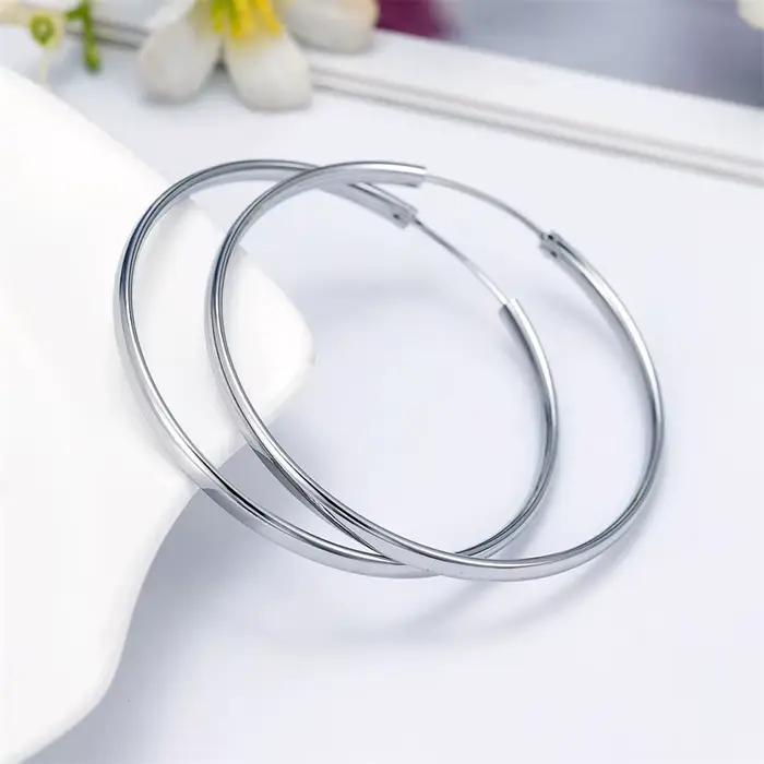 Senlissi-nouvelles boucles d'oreilles plaquées or 18 carats pour femmes