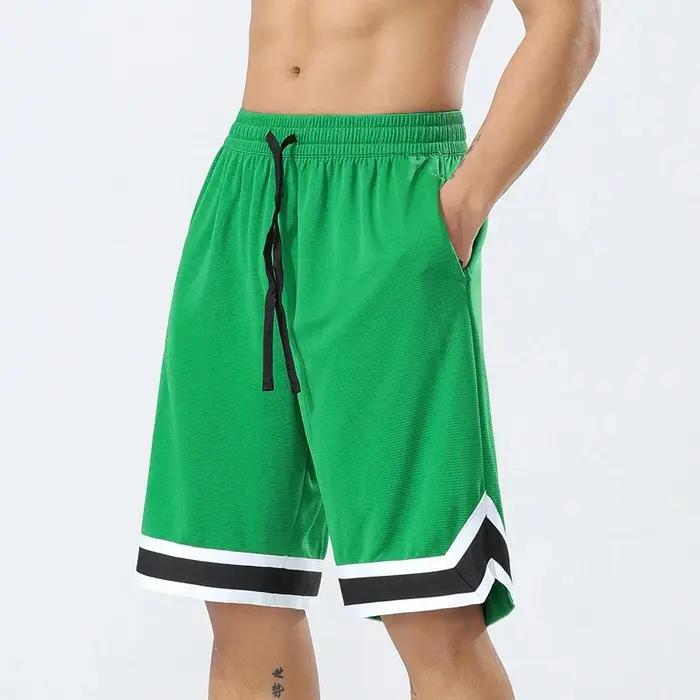 Short basket football homme respirant séchage rapide - Pantalon course extérieur poche zippée