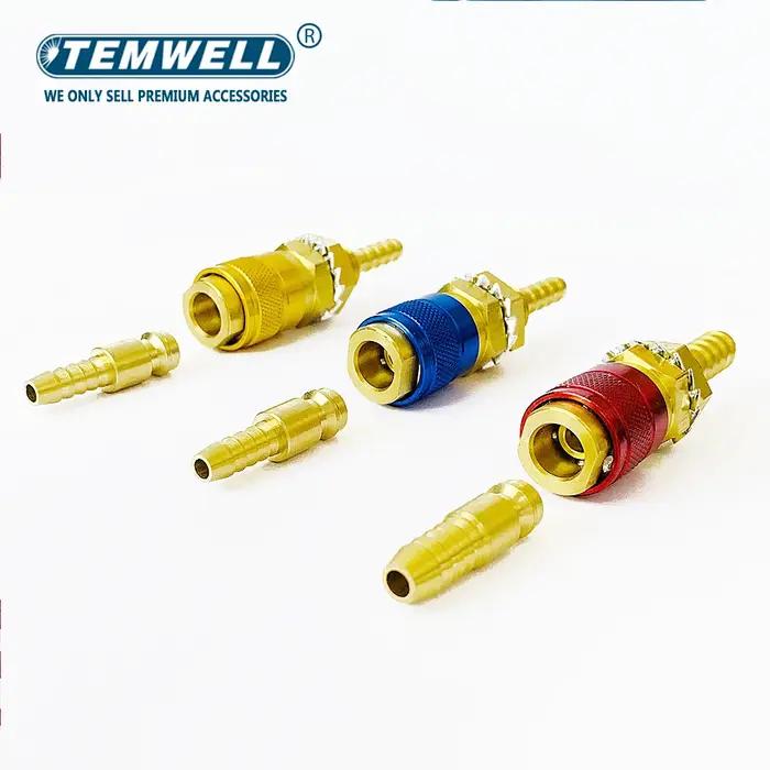Adaptateur de gaz refroidi à l'eau, raccord rapide pour torche de soudage TIG ou connecteur de torch