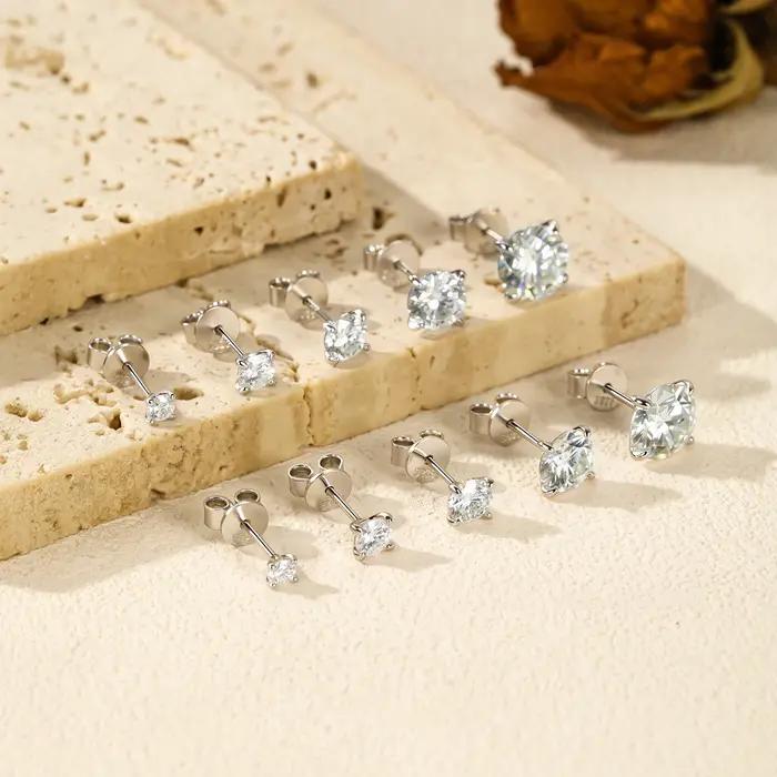 MODIAN 5 tailles D couleur Moissanite boucles d'oreilles 925 en argent Sterling scintillant luxe bou