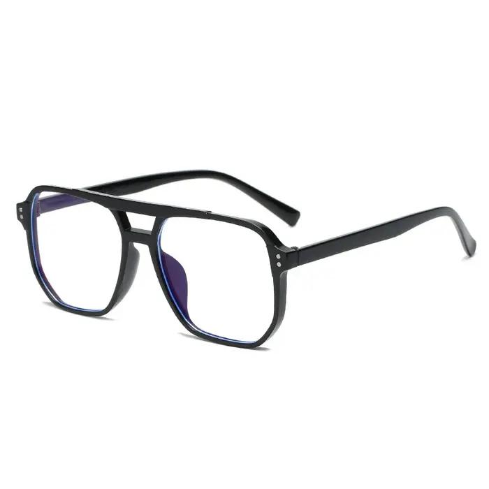 Lunettes d'ordinateur transparentes, monture carrée Anti-lumière bleue pour femmes et hommes, lunett