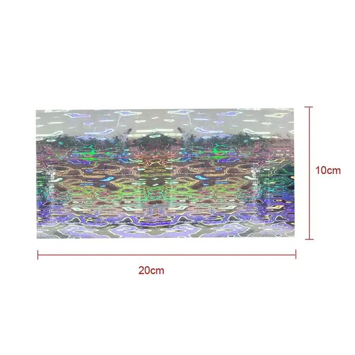 Autocollant d'appât dur de pêche Portable 10x20cm, 5 pièces, Film adhésif holographique, Type Flash