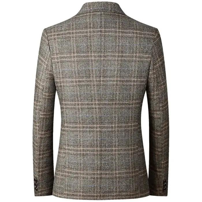 Blazer Homme Tendance Rayé avec Poches, Veste Décontractée Chic pour Homme, Col Rabattu Vintage, Man