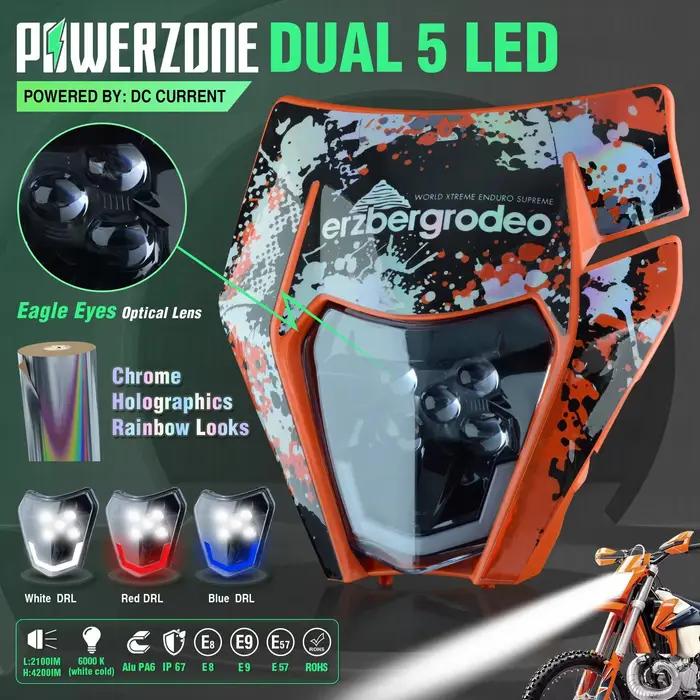 PowerZone moto phare phare Supermoto carénage pour KTM EXC SXF MX Dirt Bike Enduro phare