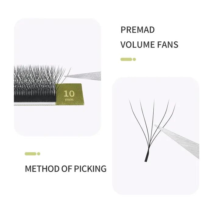 GLAMLASH marron 3D 4D 5D cils C/D/L/LU/M ventilateur de Volume préfabriqué W Style Extension de cils
