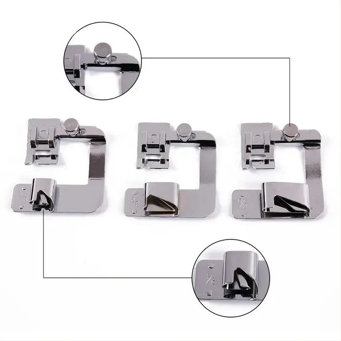 9mm /13mm /19mm /25mm Machine À Coudre Pied Presse Pied Roulé Hem Pieds Ménage Multi Fonctionnelle C