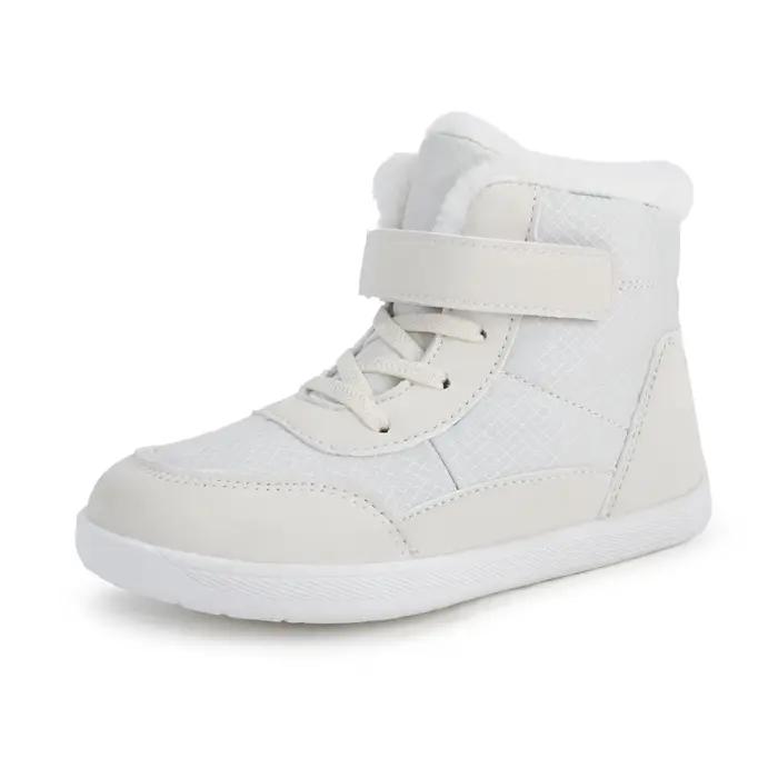 Bottes de neige pieds nus à bout large pour enfants | Baskets minimalistes d'hiver pour garçons/fi