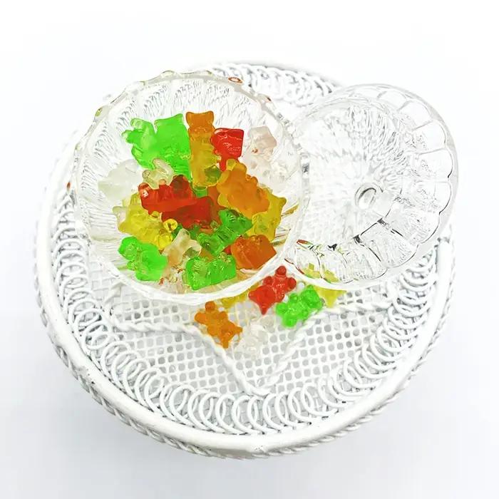 Mini ours coloré en résine, 20 pièces, artisanat de bricolage, décoration de bonbons pour maison de