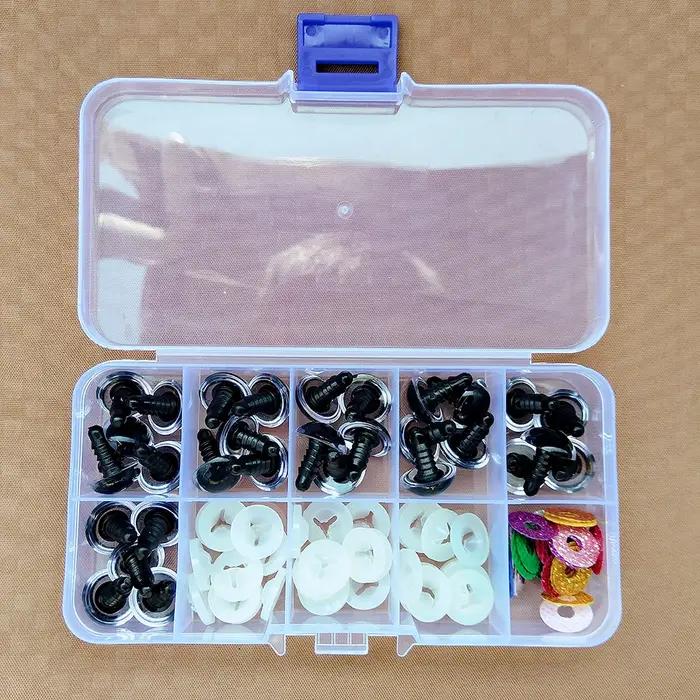 Yeux de sécurité en plastique à paillettes 3D, 30 pièces, pour jouets au Crochet, Amigurumi, artisan