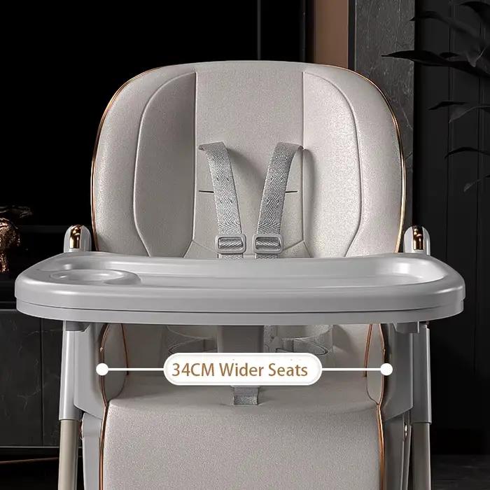 Chaise haute pliable pour bébé, facile à nettoyer, chaise de salle à manger pour tout-petits, harnai