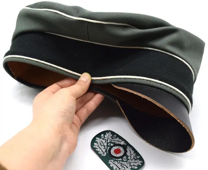 Casquette de cosplay allemande pour officiers et généraux, avec visière Crusher, anneau anti-transpi