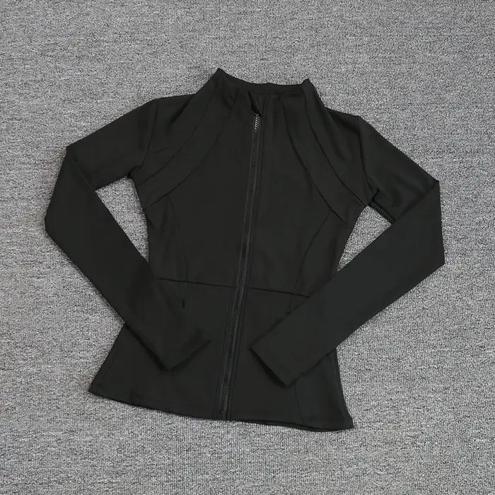 Manteau sport femmes slim manches longues - Chemise yoga course rapide Pilates fitness vêtements