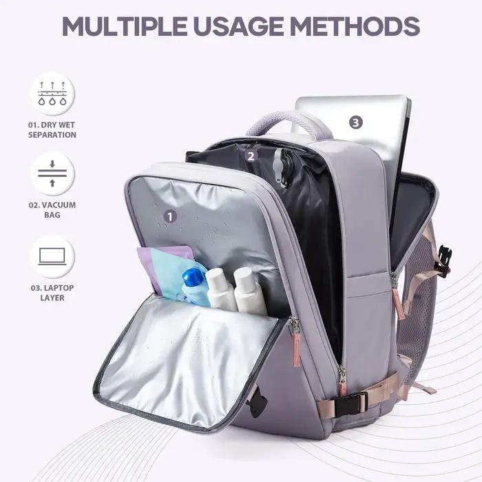 Sac à dos de compression sous vide avec pompe à vide, sac à dos de voyage gain de place pour vêtemen