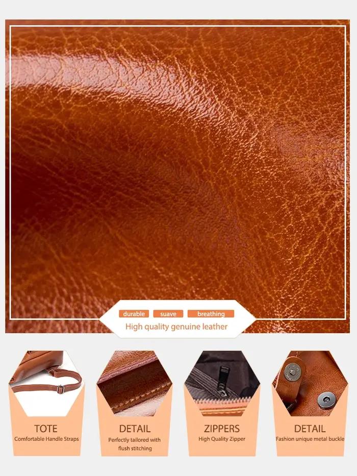 Zency-Sac à dos de voyage en cuir véritable pour femme, grande capacité, sac à dos pour ordinateur p