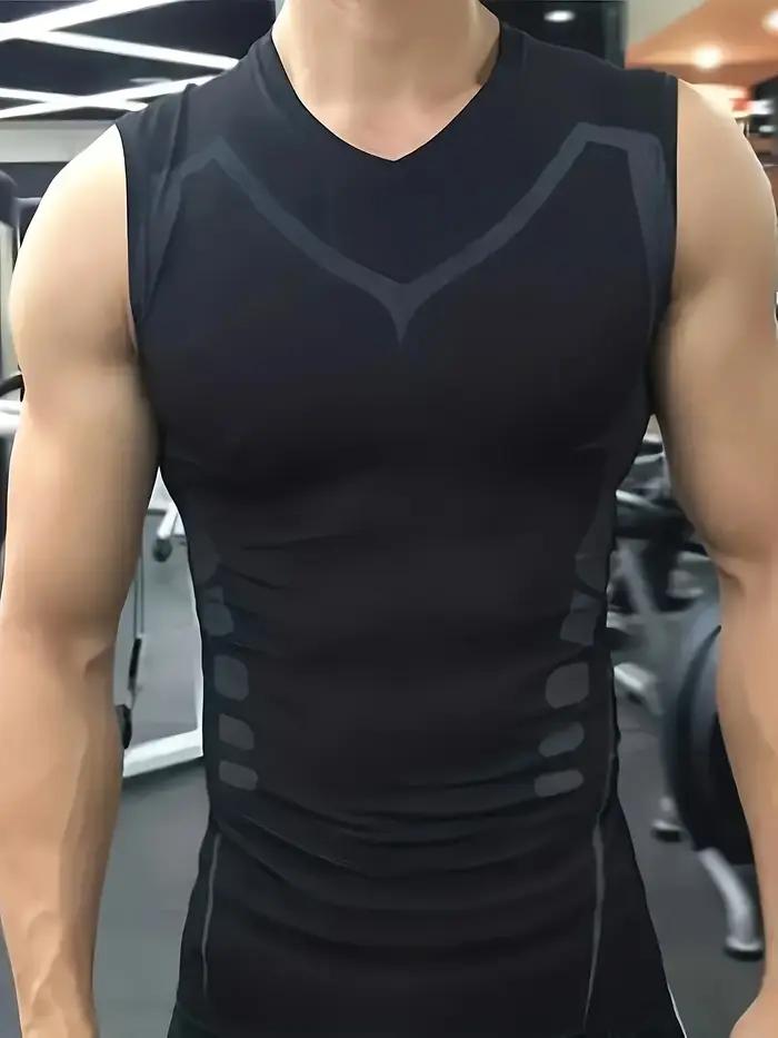 Débardeur compression homme sans manches - Respirant et léger pour running et entraînement
