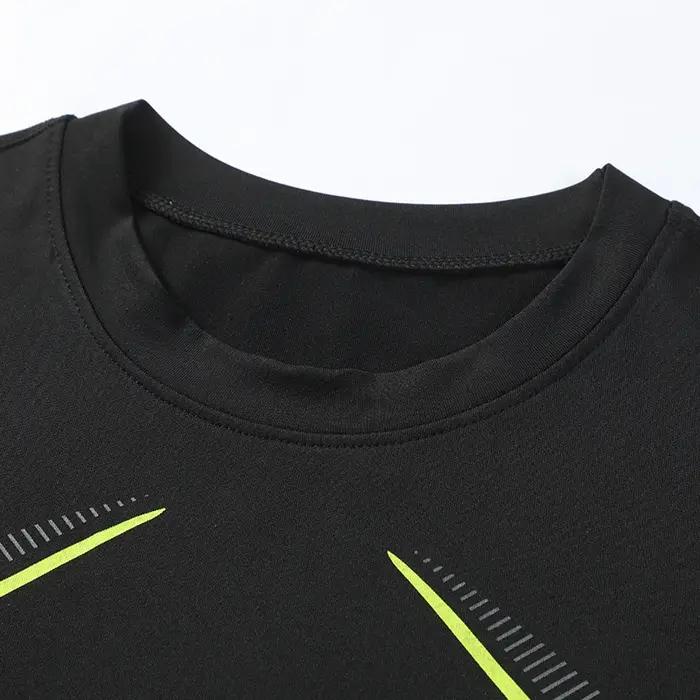Chemise de course à Compression pour hommes, vêtements de sport à manches courtes à séchage rapide,
