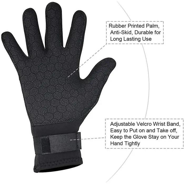 Gants de plongée en néoprène 3mm 5mm, garde au chaud pour la plongée en apnée, le surf, le kayak, le