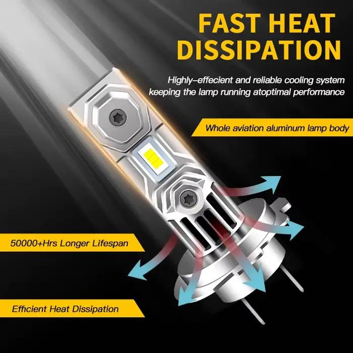 Phares LED H7 6000K blanc 12V pour motos, 30W, adaptés à la BMW S1000rr 2009 2010 2011 2012 2013 201