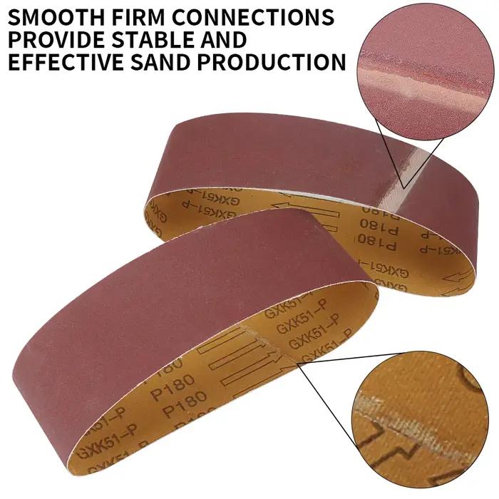 10 pièces 100x610mm bandes abrasives 40-320 grains papier de verre bandes abrasives pour ponceuse ou