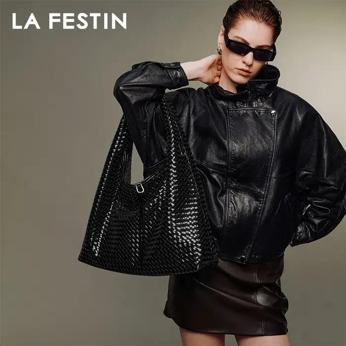 Sac à main pour femme LA FESTIN, nouvelle tendance, sac à bandoulière, sac tissé, grand sac à main,