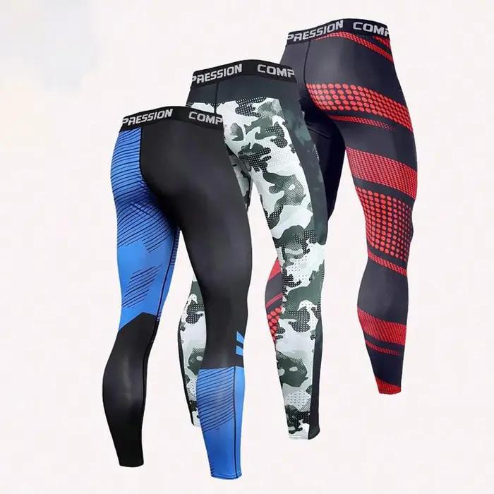 Pantalons de Compression pour hommes - Legging d'entraînement slim pour le sport et la course