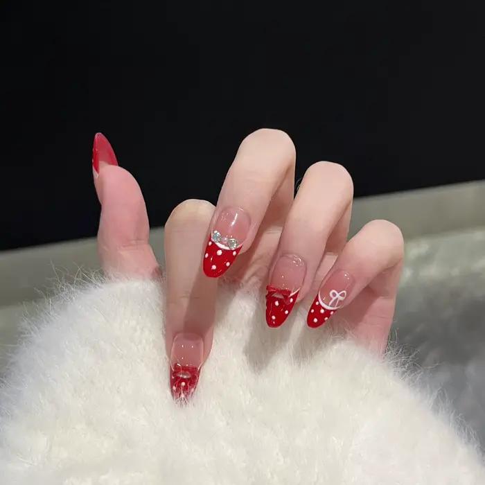 10 pièces yeux de chat presse sur ongles avec Flash strass amande faux ongles grilles papillon brico