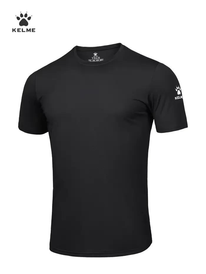 KELME homme T-shirt course entraînement exercice collants de sport col rond glace soie respirant Fit