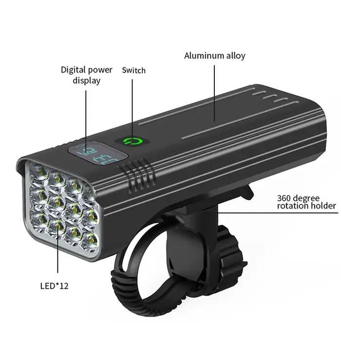 10000mAh vélo vélo lumière USB LED Rechargeable ensemble montagne Cycle avant arrière mettre en évid