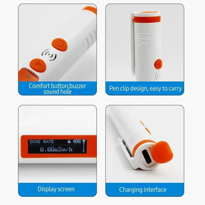 Détecteur de rayonnement nucléaire de Type stylo de poche HFS-P3, alarme de dose de rayons x y β, co