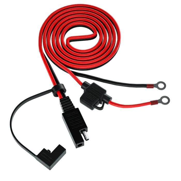 Borne d'anneau de moto 16awg 12V, connecteurs SAE à joint torique, connecteur de câble d'extension p