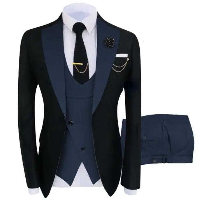 Nouveau Costume Homme vêtements populaires de luxe fête scène hommes Costume garçons d'honneur coupe