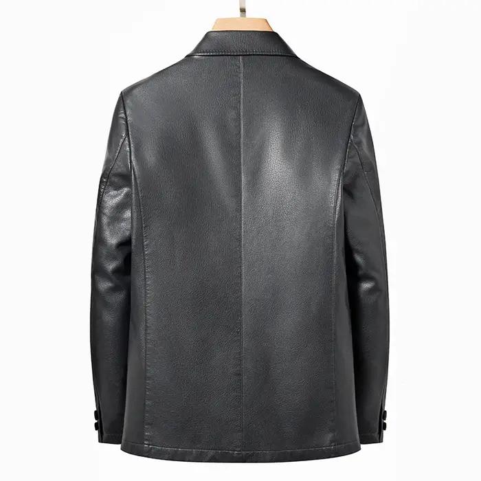Veste en cuir coupe cintrée pour hommes, Blazer de haute qualité, tendance, assorti avec tout, pour